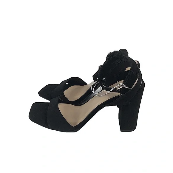 A NewDay Black Thick Heel Shoes Ankle Strap heeled sandal - Picture 2 of 13